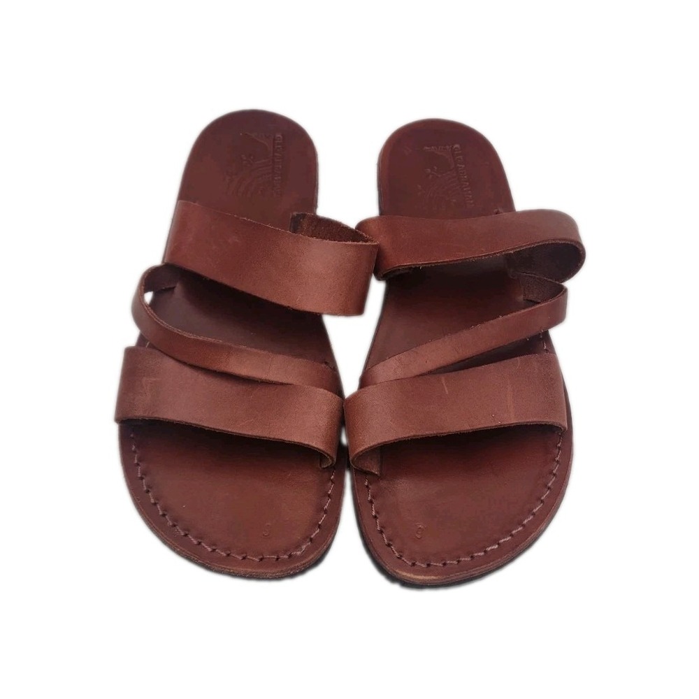 100% Leather Old Abraham Jerusalem Artisan Handmade Jesus Sandals EU 46 US 12